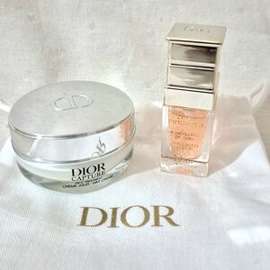Dior Capture Cream (15ml)  and Prestige Serum (5ml) Set in Silver and Gold